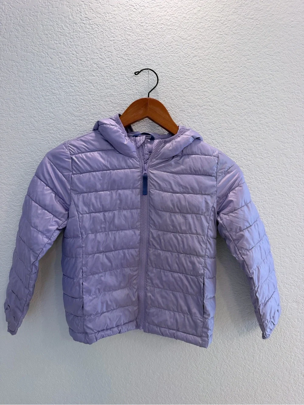 Primary Light Lavender Quilted Hooded Puffer Jacket
